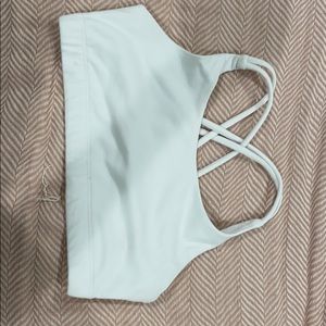 Kids White athleta sports bra